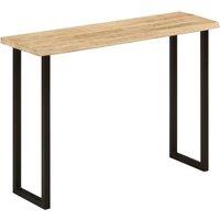 Berkfield Home Console Table with Live Edge 105x33x76 cm Solid Wood Mango in Brown | Size: 105 x 33 x 76 cm