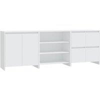 Berkfield Home 3 Piece Sideboard White Engineered Wood