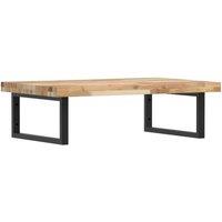 Berkfield Home Basin Shelf Wall Mounted Steel & Solid Wood Acacia in Brown