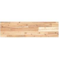 Berkfield Home Floating Shelf 100x20x2 cm Untreated Solid Wood Acacia in Brown | Size: 100 x 20 x 2 cm