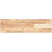 Berkfield Home Floating Shelf 80x20x2 cm Untreated Solid Wood Acacia in Brown | Size: 80 x 20 x 2 cm