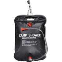 Berkfield Home Comfortable Camp Shower Solar Shower Outdoor Bath 20 L 2 pcs in Black