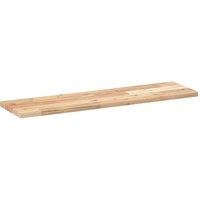 Berkfield Home Compact Floating Shelves 3 pcs 80x20x2 cm Untreated Solid Wood Acacia in Brown | Size: 80 x 20 x 2 cm