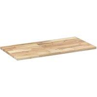 Berkfield Home Compact Floating Shelves 4 pcs 100x40x2 cm Untreated Solid Wood Acacia in Brown | Size: 100 x 40 x 2 cm