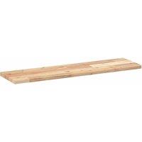 Berkfield Home Compact Floating Shelves 4 pcs 80x20x2 cm Untreated Solid Wood Acacia in Brown | Size: 80 x 20 x 2 cm