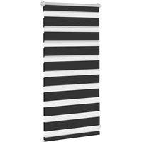 Berkfield Home Elegant Zebra Blind 40 x 100 cm Black