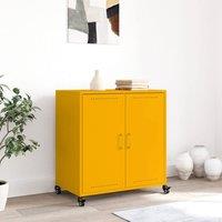 Berkfield Home Sideboard Mustard Yellow 68.5x39x72 cm Steel