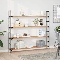 Berkfield Home Floating Shelf 160x20x2 cm Oil Finished Solid Wood Acacia in Brown | Size: 160 x 20 x 2 cm