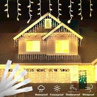 Bright Zeal 2 Pack RGB Smart Icicle Christmas Lights, Outdoor Lights 66ft 299*2 LED in White