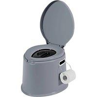 Nordara 6L Portable Toilet Potty for Camping Caravan Outdoor in Grey