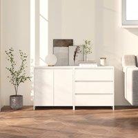 Berkfield Home 2 Piece Sideboard White Engineered Wood