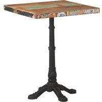 Berkfield Home Bistro Table 60x60x76 cm Solid Reclaimed Wood in Brown | Size: 60 x 60 x 76 cm