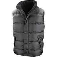 Result Men's Core Nova Lux Padded Fleece Lined Bodywarmer Jacket in Black | Size: XS