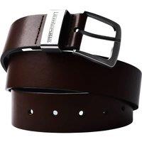Lambretta Men's Leather Lined Belt in Dark Brown | Size: Medium