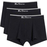 Ben Sherman Men's Mod Signature Stripes Boxer Shorts (Pack of 3) in Black | Size: Small