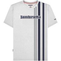 Lambretta Men's Racing Stripe T-Shirt in White | Size: Medium