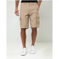 Threadbare Men's Cotton 'Bute' Cargo Shorts in Fawn | Size: 32R
