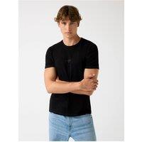Guess Men's Crew Neck Large Logo Tee Black | Size: XS