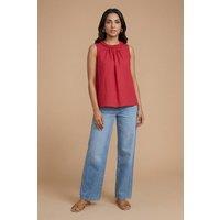 Dorothy Perkins Women's Twist Neck Detail Shell Top in Burnt Orange | Size: 10