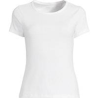 Lands' End Women's Short Sleeve Micro Rib Mini T-Shirt in White | Size: 14-16