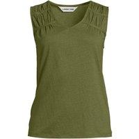Lands' End Women's Linen Blend Sleeveless Top in Olive | Size: 20