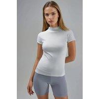 Busem Women's Fitted Half Turtleneck Cotton Blouse in White | Size: Large