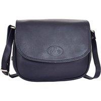 House of Leather Women's Womens Leather Cross Body Bag Athena in Navy