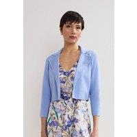 Phase Eight Women's Rihanna Cropped Jacket in Baby Blue | Size: Large