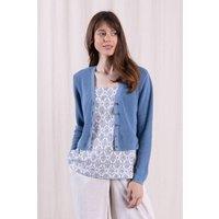 Nomads Clothing Women's Cotton Cropped Cardi in Light Blue | Size: Large