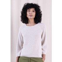 Nomads Clothing Women's Cotton Wide Neck Jumper in Ivory | Size: Large