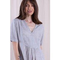 Nomads Clothing Women's Womens Linen Blend V Neck Tunic Dress in Light Blue | Size: 10