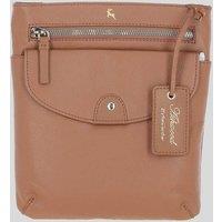 Ashwood Leather Women's 'Five CB' Real Leather Cross Body Bag in Camel