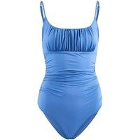 WOVCOR Women's Strappy Square Neck Ruched Waist Swimsuit in Blue | Size: 12