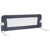 Costway Foldable Bed Rail Toddlers 120cm Swing Down Baby Bed Guard Rail-Grey in Grey