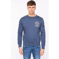 Duck&Cover Men's Stoneham Functional Crew Neck Sweatshirt in Blue | Size: XL