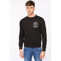 Duck&Cover Men's Stoneham Functional Crew Neck Sweatshirt in Black | Size: Large