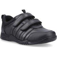Hush Puppies Men's Josh Touch Fastening Trainer in Black | Size: 4