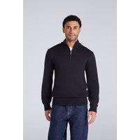 Animal Men's Soft Comfortable Casual Stretchy Anti-Pill Ribbed Warm 1/4 Zip Jumper in Black | Size: Medium