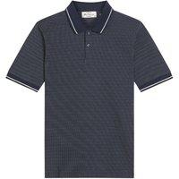 Ben Sherman Men's Jacquard Polo Shirt in Dark Navy | Size: Large
