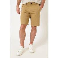 Saltwell Men's Stretch Cotton Canvas Shorts in Beige | Size: 34