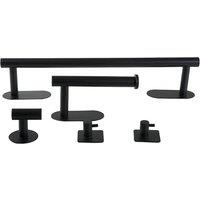 Living and Home 5pcs 304 Stainless Steel Bathroom Hardware Set in Black
