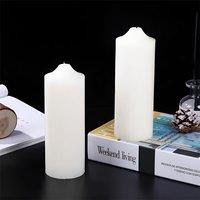 Living and Home 2Pcs White Taper Candles Paraffin Wax Candle with Pointed Tip for Dinner or Decor