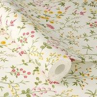 Rasch Daisy Wild Flowers Self Adhesive Peel & Stick Textured Wallpaper in Cream