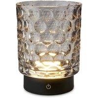 BRILONER Glass LED Table Light Lamp Cordless Rechargeable IP44 Dimmable 15cm in Black
