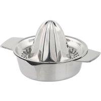 Gefu Lemon Stainless Steel Citrus Press with Pouring Spout in Silver