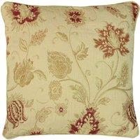 Paoletti Zurich Floral Jacquard Cushion in Natural | Size: 45 cm x 45 cm