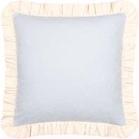 Wylder Effie 100% Cotton Plain Ruffle Cushion in Baby Blue | Size: 45 cm x 45 cm