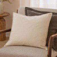 Yard Slub Cotton Cushion in Cream | Size: 50 cm x 50 cm