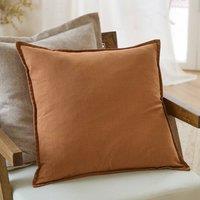 Yard Slub Cotton Cushion in Amber | Size: 50 cm x 50 cm