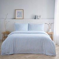 Portfolio Home Pencil Stripe Duvet Cover Set in Blue | Size: Single
